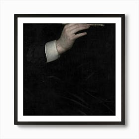 Portrait Of A Man Holding A Pen Art Print