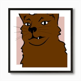 Brown Kitty Cat Art Print