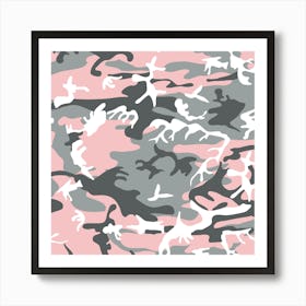 Pink Camouflage, Gray Camouflage, Urban Camouflage, Military, Army Art Print