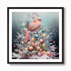 Soothing Serenade: Watercolour Christmas Bliss 1 Art Print