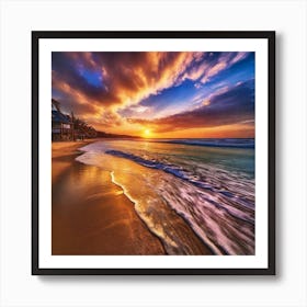 Sunset On The Beach 217 Art Print