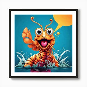 Worm In The Water Art Print