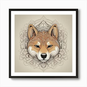 Wolf Head 5 Art Print