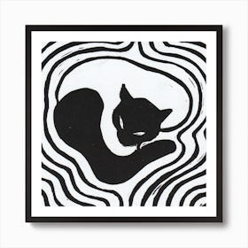 Black&White Cat 2 Art Print