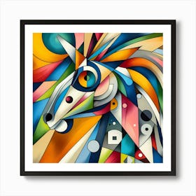 Abstract Unicorn Art Print