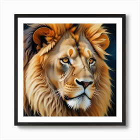 Lion Painting Art Print