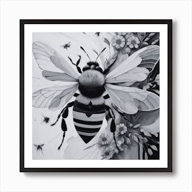 Bee Painting Art Print