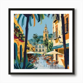 Street Scene In Spain Art Print