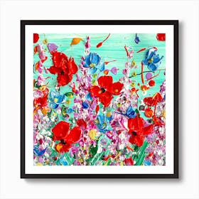 Poppies & Wild Flowers Art Print