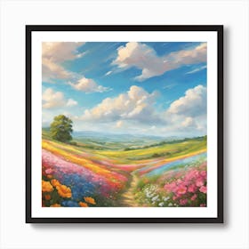 Flower Field Art Print