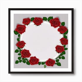 Frame With Roses 33 Art Print