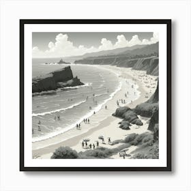 California Beach Art Print