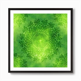 Green Mandala Pagan Mandala Seamless Tileable Art Print