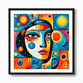 Abstract Retro Surrealism Picasso Style Art Print