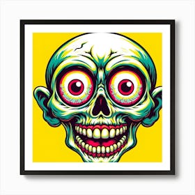 Skull With Big Eyes 2 Art Print