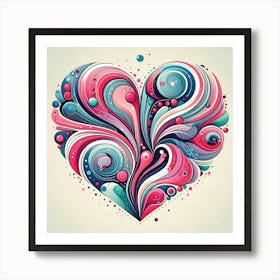 Abstract Heart Art Print