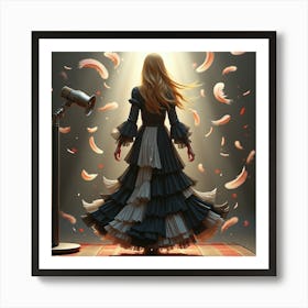 Girl In A Dress 1 Art Print