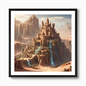 Sand Castle In The Desert Art Print