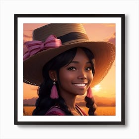 Portrait Of A Smiling Young Lady Art Print