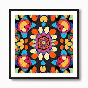 Abstract Psychedelic Mandala 3 Art Print