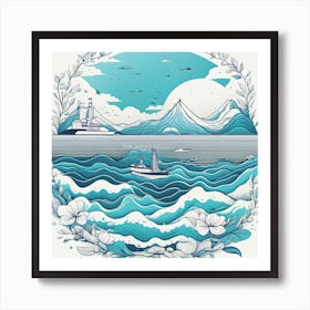 Ocean Print Art Print