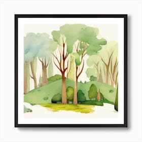 Green forest1 Art Print