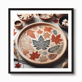 Scandinavian style, Maple Leafs 3 Art Print