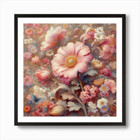 Pink Flowers Art Print