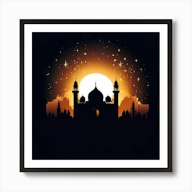 Islamic Mosque Silhouette Art Print