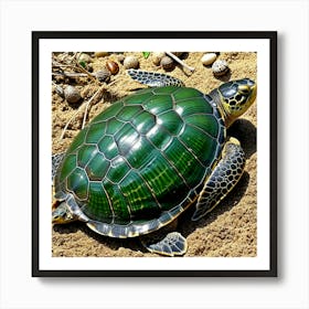 Green Sea Turtle 1 Art Print