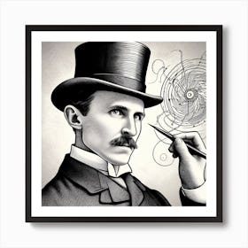 Nicolas Nicolaus Tesla Art Print