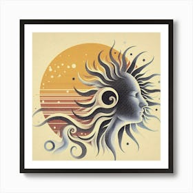 Sun And The Moon 1 Art Print