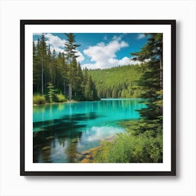 Turquoise Lake 1 Art Print