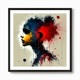 Exploring Human Emotions In Splashes Colors Art Print