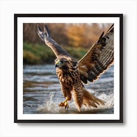 Hawk Attacking 1 Art Print