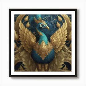 Blue Phoenix Art Print