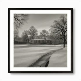 Snowy Path Art Print