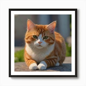 Orange Tabby Cat Art Print