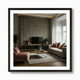 Modern Living Room 2 Art Print