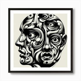 Black and White Abstract Art 253 Art Print