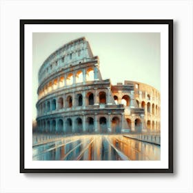 Ancient Colosseum in Italy - Painting Art Print