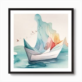 Paper Boat Art Print