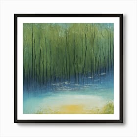 Blue Lake Matiss Art Print