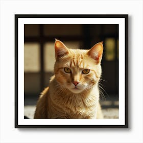 Portrait of Yellow Cat Art Print