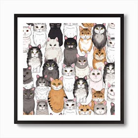 Group Of Cats 1 Art Print