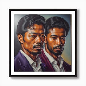 Enchanting Realism, Paint a captivating portrait of men 1, that showcases the subject's unique personality and charm. Generated with AI, Art Style_V4 Creative, Negative Promt: no unpopular themes or styles, CFG Scale_13, Step Scale_50. Art Print