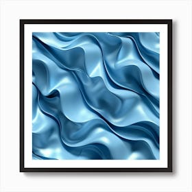 Blue Silk Background Art Print