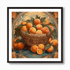 Apricots In A Basket Art Print