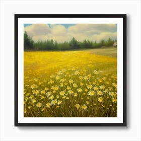 Daisy Field Art Print