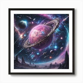 Space Galaxy Art Print